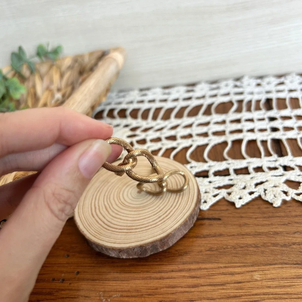 Sarah Coventry Vintage Gold‎ Tone Textured Mesh Interlocking Cufflinks Mens